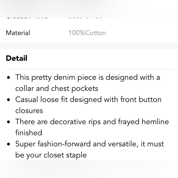 Olive Green Distressed with Frayed Hem Button Down Denim Jacket, Relaxed Fit, M - Picture 13 of 14